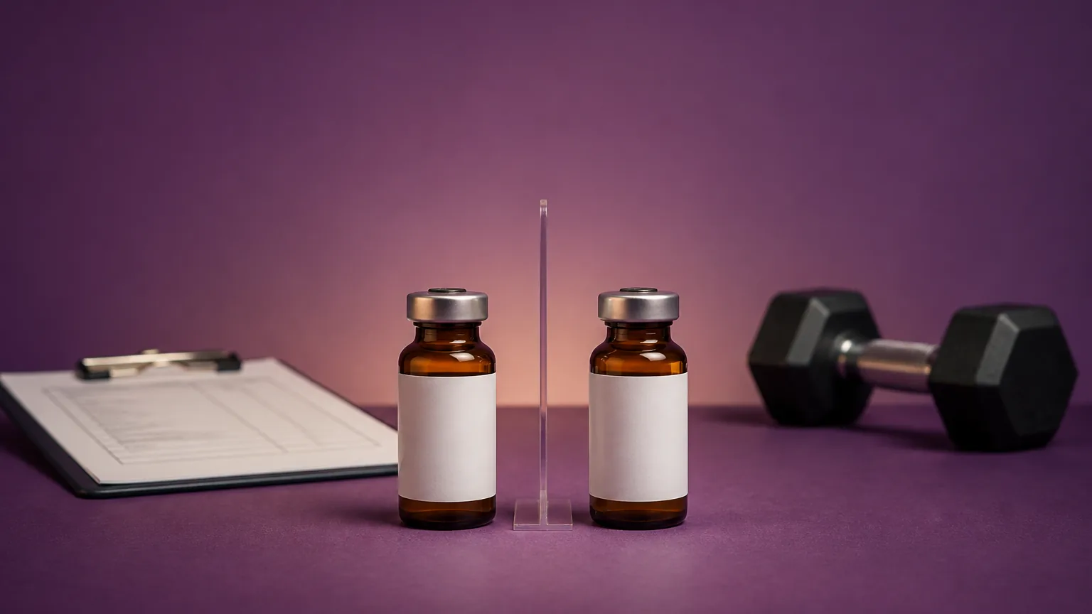 Frascos de medicação usados na reposição hormonal